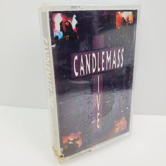 Candlemass Live Cassette Tape Vintage 1990 Doom Metal Blade Cutout Sealed - Picture 1 of 11